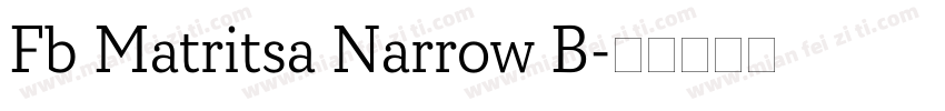 Fb Matritsa Narrow B字体转换